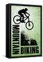 Mountain Biking Green Sports-null-Framed Stretched Canvas