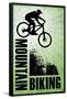 Mountain Biking Green Sports-null-Framed Poster