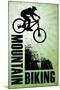 Mountain Biking Green Sports-null-Mounted Poster