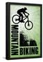 Mountain Biking Green Sports-null-Framed Poster