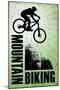 Mountain Biking Green Sports-null-Mounted Poster