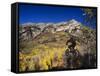 Mountain Biking in Fall, Uinta National Forest, Provo, Utah-Howie Garber-Framed Stretched Canvas