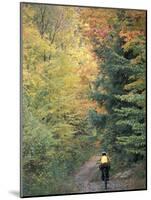 Mountain Biking on Old Logging Road of Rice Hill, Green Mountains, Vermont, USA-Jerry & Marcy Monkman-Mounted Photographic Print