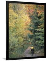 Mountain Biking on Old Logging Road of Rice Hill, Green Mountains, Vermont, USA-Jerry & Marcy Monkman-Framed Photographic Print