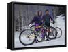 Mountain Biking on Snow-null-Framed Stretched Canvas