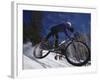 Mountain Biking on Snow-null-Framed Photographic Print