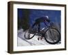 Mountain Biking on Snow-null-Framed Photographic Print