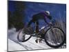 Mountain Biking on Snow-null-Mounted Photographic Print