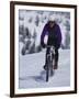 Mountain Biking on Snow-null-Framed Photographic Print