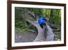 Mountain biking on the Over the Edge Trail, Copper Harbor, Michigan-Chuck Haney-Framed Photographic Print