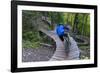 Mountain biking on the Over the Edge Trail, Copper Harbor, Michigan-Chuck Haney-Framed Photographic Print