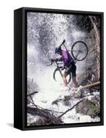 Mountain Biking, Vail, Colorado, USA-Lee Kopfler-Framed Stretched Canvas