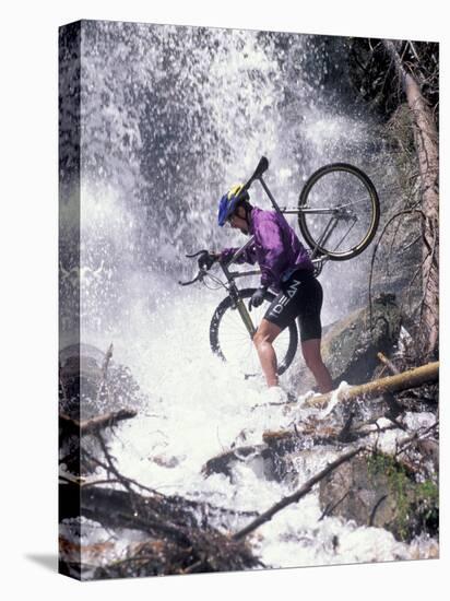 Mountain Biking, Vail, Colorado, USA-Lee Kopfler-Stretched Canvas