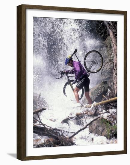 Mountain Biking, Vail, Colorado, USA-Lee Kopfler-Framed Premium Photographic Print
