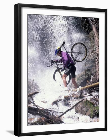 Mountain Biking, Vail, Colorado, USA-Lee Kopfler-Framed Premium Photographic Print