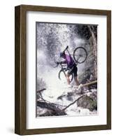 Mountain Biking, Vail, Colorado, USA-Lee Kopfler-Framed Photographic Print