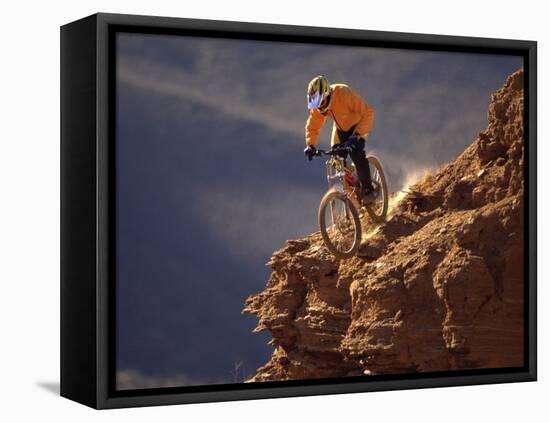 Mountain Biking-null-Framed Stretched Canvas