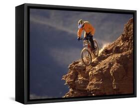 Mountain Biking-null-Framed Stretched Canvas