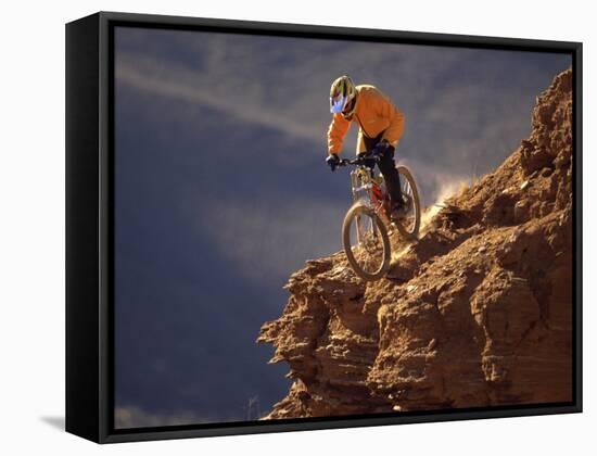 Mountain Biking-null-Framed Stretched Canvas