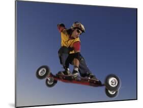 Mountain Boarder in Action, Colorado Springs, Colorado, USA-null-Mounted Photographic Print