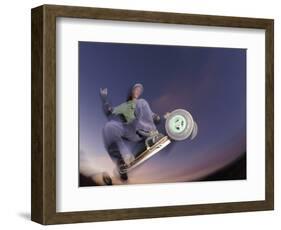 Mountain Boarder in Action, Colorado Springs, Colorado, USA-null-Framed Photographic Print