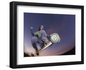 Mountain Boarder in Action, Colorado Springs, Colorado, USA-null-Framed Photographic Print