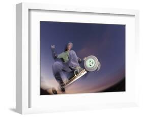 Mountain Boarder in Action, Colorado Springs, Colorado, USA-null-Framed Photographic Print