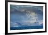 Mountain breaking through the clouds, Elephant Island, South Shetland Islands, Antarctica, Polar Re-Michael Runkel-Framed Photographic Print