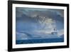 Mountain breaking through the clouds, Elephant Island, South Shetland Islands, Antarctica, Polar Re-Michael Runkel-Framed Photographic Print