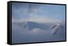 Mountain breaking through the clouds, Elephant Island, South Shetland Islands, Antarctica, Polar Re-Michael Runkel-Framed Stretched Canvas