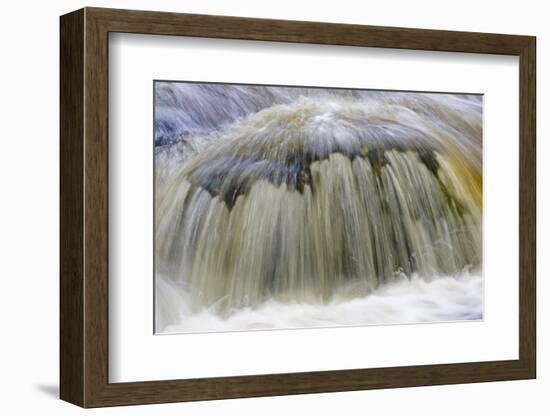 Mountain brook 'Kleine Ohe', abstract view of flowing water, blurred movement, Bayerischer Wald-Fritz Polking-Framed Photographic Print