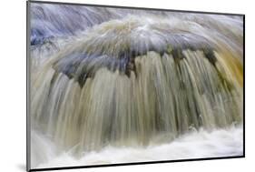 Mountain brook 'Kleine Ohe', abstract view of flowing water, blurred movement, Bayerischer Wald-Fritz Polking-Mounted Photographic Print