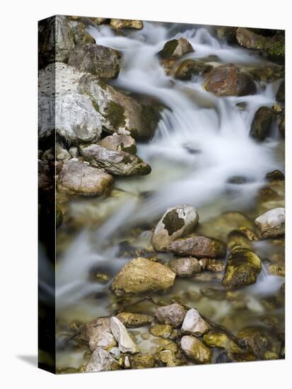 Mountain brook on the Peri?nik Falls, Vratatal, Triglav national park, Slovenia-Michael Jaeschke-Stretched Canvas