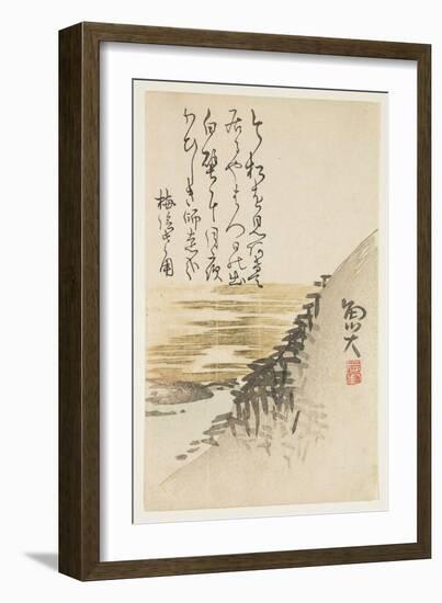 Mountain by the Ocean, C.1830-44-Sat? Gyodai-Framed Giclee Print