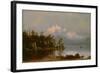 Mountain Canoeing-Albert Bierstadt-Framed Giclee Print