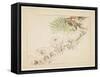 Mountain Cherry Blossoms, C. 1877-Shibata Zeshin-Framed Stretched Canvas