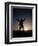 Mountain Climber Rejoices at the Summit at Sunrise-null-Framed Photographic Print