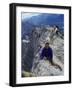 Mountain Climber Resting-null-Framed Photographic Print
