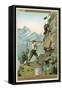 Mountain Climbing Expedition, German Alps-null-Framed Stretched Canvas