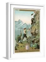 Mountain Climbing Expedition, German Alps-null-Framed Art Print