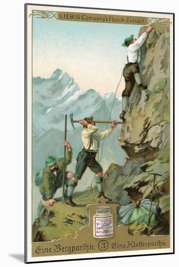 Mountain Climbing Expedition, German Alps-null-Mounted Art Print