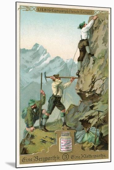 Mountain Climbing Expedition, German Alps-null-Mounted Art Print