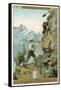 Mountain Climbing Expedition, German Alps-null-Framed Stretched Canvas