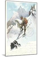 Mountain Climbing in the Alps-null-Mounted Art Print