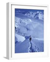 Mountain Climbing on Denali, Alaska, USA-Lee Kopfler-Framed Photographic Print