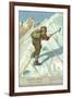 Mountain Climbing on Snow-null-Framed Art Print