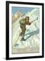 Mountain Climbing on Snow-null-Framed Art Print