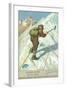 Mountain Climbing on Snow-null-Framed Art Print