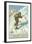 Mountain Climbing on Snow-null-Framed Art Print