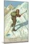 Mountain Climbing on Snow-null-Mounted Art Print